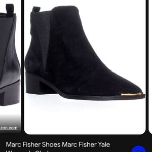 Marc Fisher LTD black suede women's ankle booties